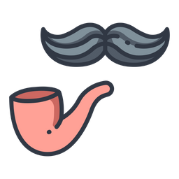 Bigode e cachimbo  Ícone