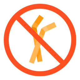 Ban Plastic Straw  Icon