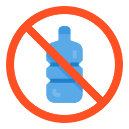 No Plastic Bottles  Icon