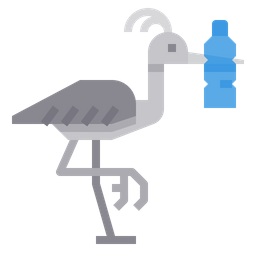 Bottle Stuck On Bird  Icon