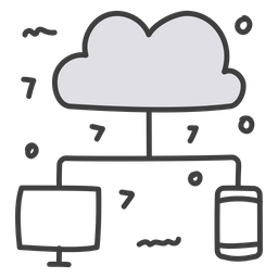 Tecnología en la nube  Icono