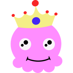 König rosa Cartoon  Symbol