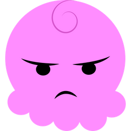 Angry Pink Cartoon  Icon