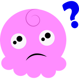 Confused Pink Cartoon  Icon