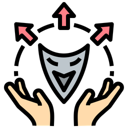Gefälschte maske  Symbol