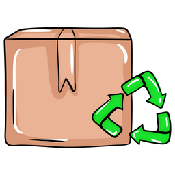 Cardboard Recycle  Icon