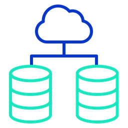 Rede de banco de dados em nuvem  Ícone