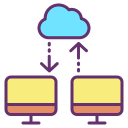 Compartilhamento de dados na nuvem  Ícone