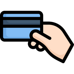 Debit card in hand  Icon