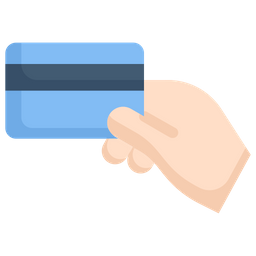 Debit card in hand  Icon