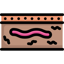 Earthworm in earth  Icon