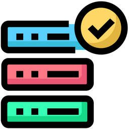 Banco de dados verificado  Ícone
