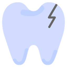 Dentes rachados  Ícone