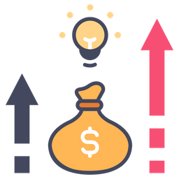 Ideia de lucro financeiro  Ícone