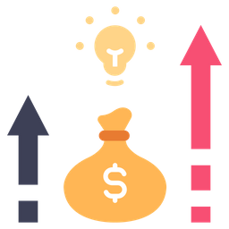 Idee für finanziellen Gewinn  Symbol