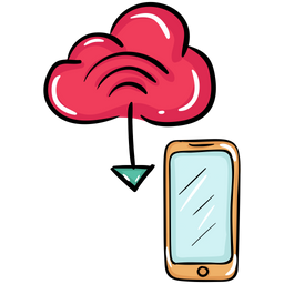 Cloud Mobile Download  Icon