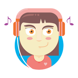 Chica audiófila  Icono