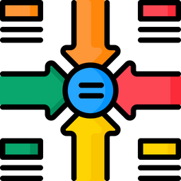 Equal Merge Chart  Icon