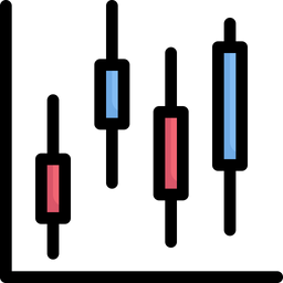 Gráfico de velas  Ícone