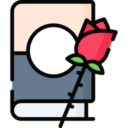 Book And Rose  Icon