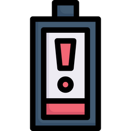 Niedriger Batteriestatus  Symbol