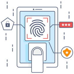 Verificación biométrica  Icono