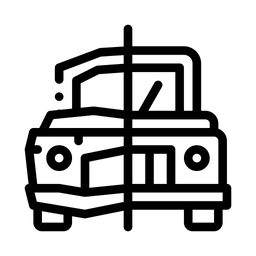 Verunglücktes Auto  Symbol