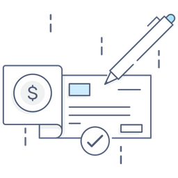Cheque bancário  Ícone