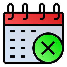 Cancel Calendar  Icon