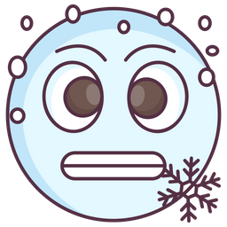 Kälte-Emoji  Symbol