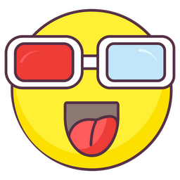 3D-Brillen-Emoji  Symbol