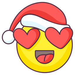 Emoji De Amor De Santa Expresion De Amor Emotag De Amor De Navidad Icono