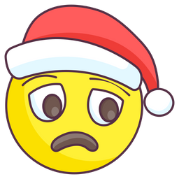 Sad Santa Emoji Sad Expression Emotag Icône