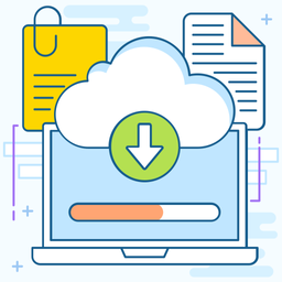 Descarga en la nube  Icono