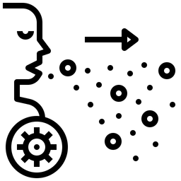 Tröpfchenausbreitung  Symbol