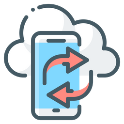 Sincronização móvel na nuvem  Ícone