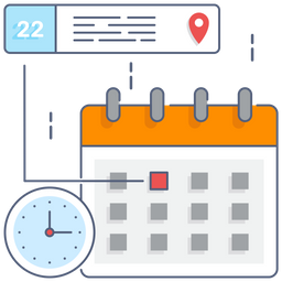 Calendário de eventos  Ícone