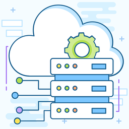 Cloud-Rechenzentrum  Symbol