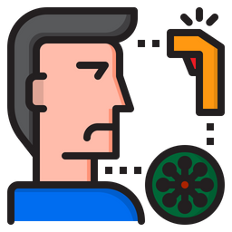 Verifique a temperatura infecção pessoa  Ícone