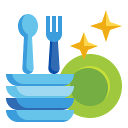 Wash Dishes Cleaning Icon