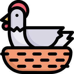 Huhn brütet  Symbol