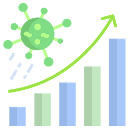 Diagramm zur Ausbreitung des Coronavirus  Symbol