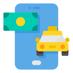 Online Taxi Payment  Icon