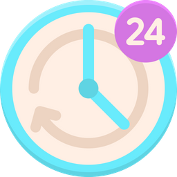 24 Hour Service  Icon