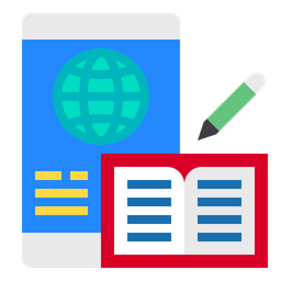 Mobile Internet Learning  Icon