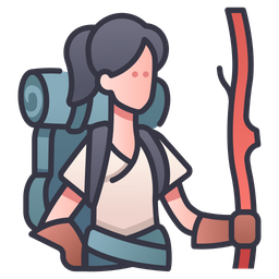 Hiker Woman  Icon