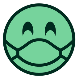 AWARENESS  GRINNING SMILEY WITH MEDICAL MASK  Icon