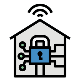 Seguridad digital en el hogar  Icono
