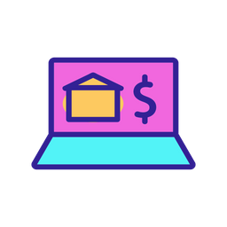 Online Home Money  Icon