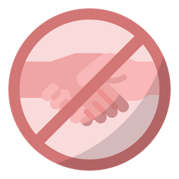 Stop Shaking Hands Virus Transmission Covid Icon
